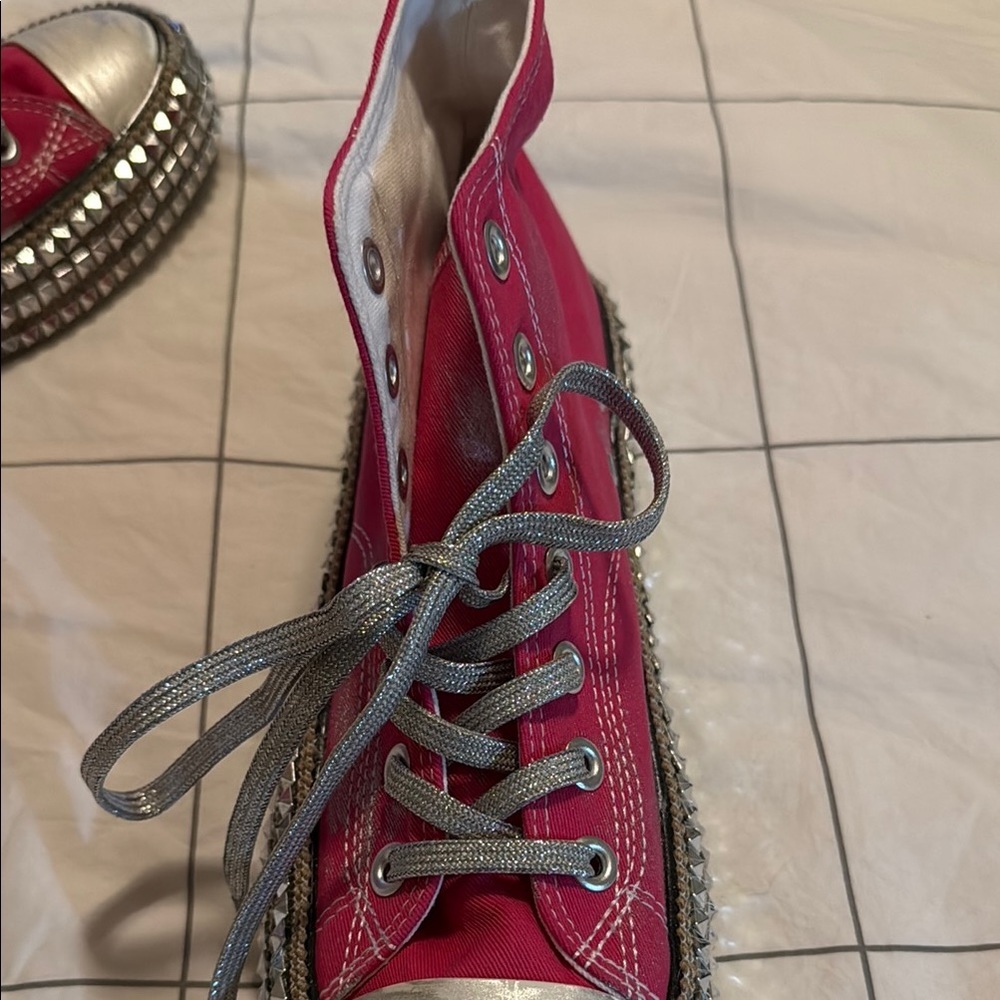 Mi.iM Pink and Silver Sneakers‎ with Sparkling Accents Size 8 - Picture 5 of 6